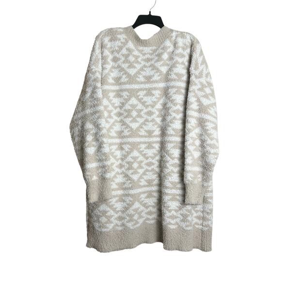 Time and Tru XXL Aztek Cardigan Sweater Beige White Pockets - Picture 3 of 6